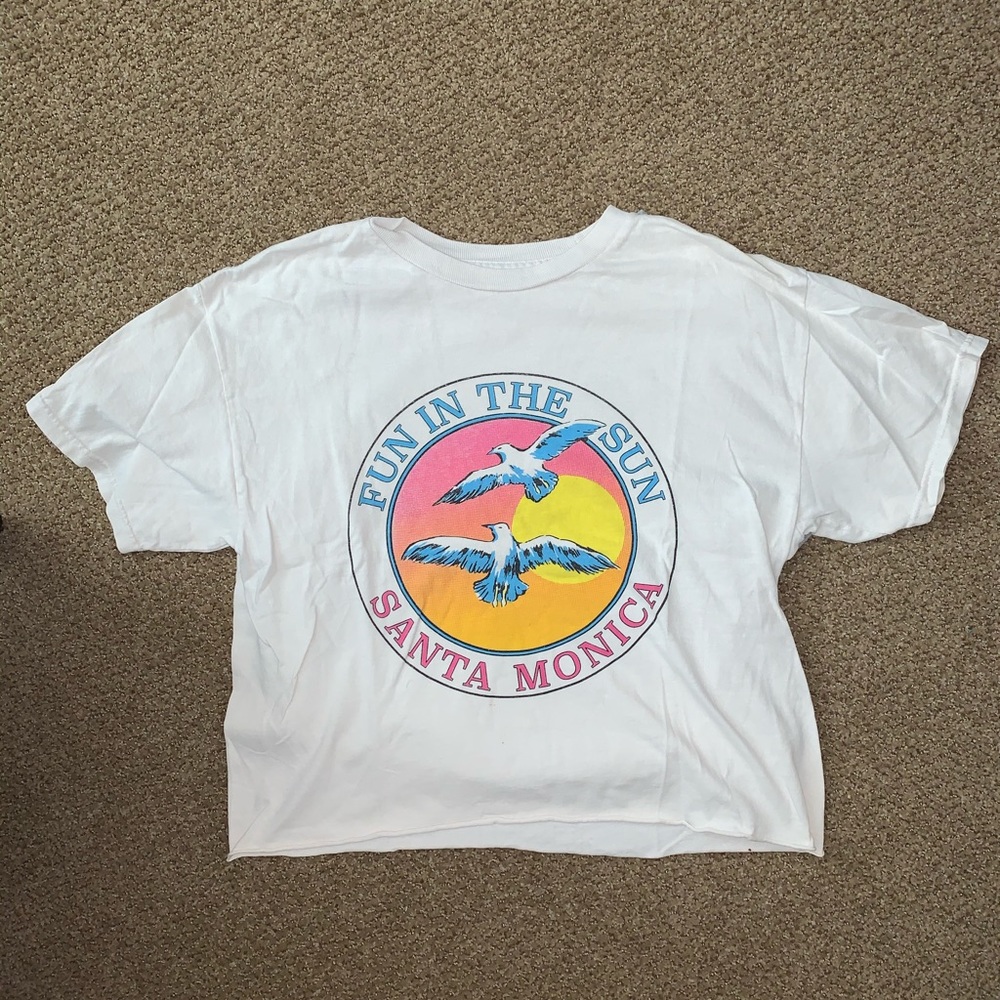 Women’s Santa Monica Graphic Crop Tee